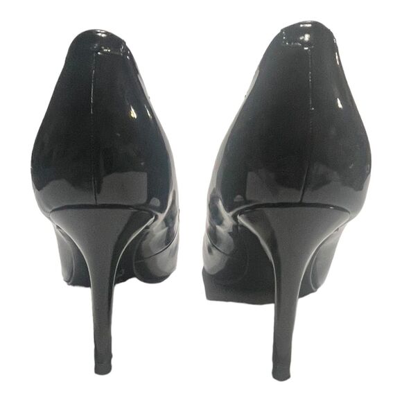 Marc Fisher‎ Womens Black Leather Pointed Toe Slip On Pump Heels Darren Size 6.5 - Picture 4 of 9